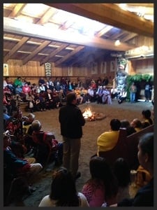 speaking at a potlatch