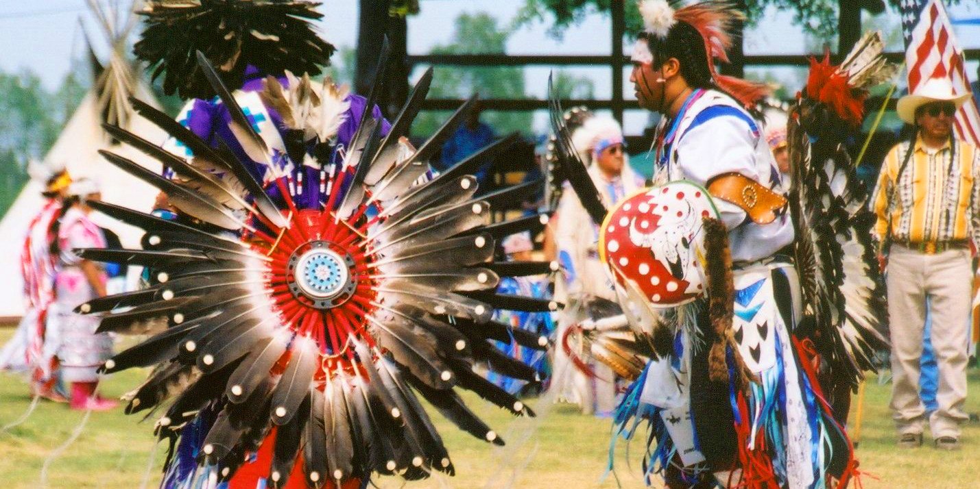 dancers at a powwow