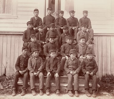 School boys, Methakahtla, BC, 1894. Photo: Horatio Topley / Department of the Interior fonds / Library and Archives Canada / e011206838-12