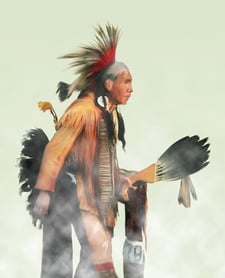 painting man headdress
