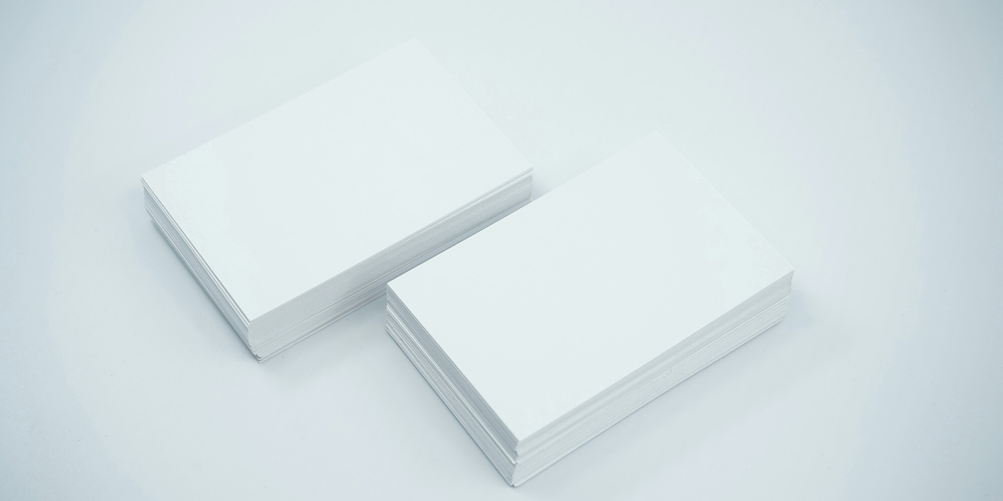 stacks of blank business cards
