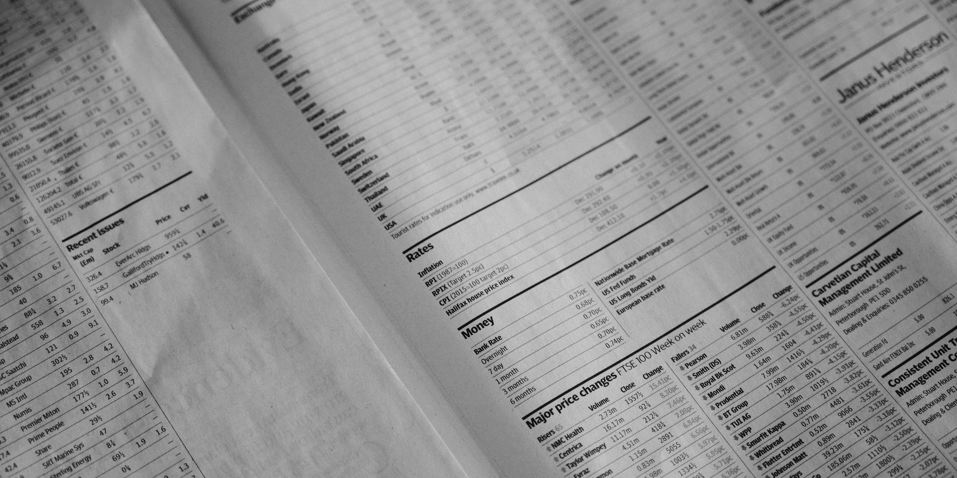 stock market newspaper