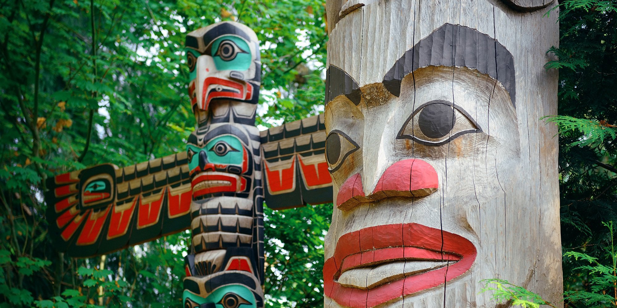 Totem Pole in Capilano park, Vancouver, Canada