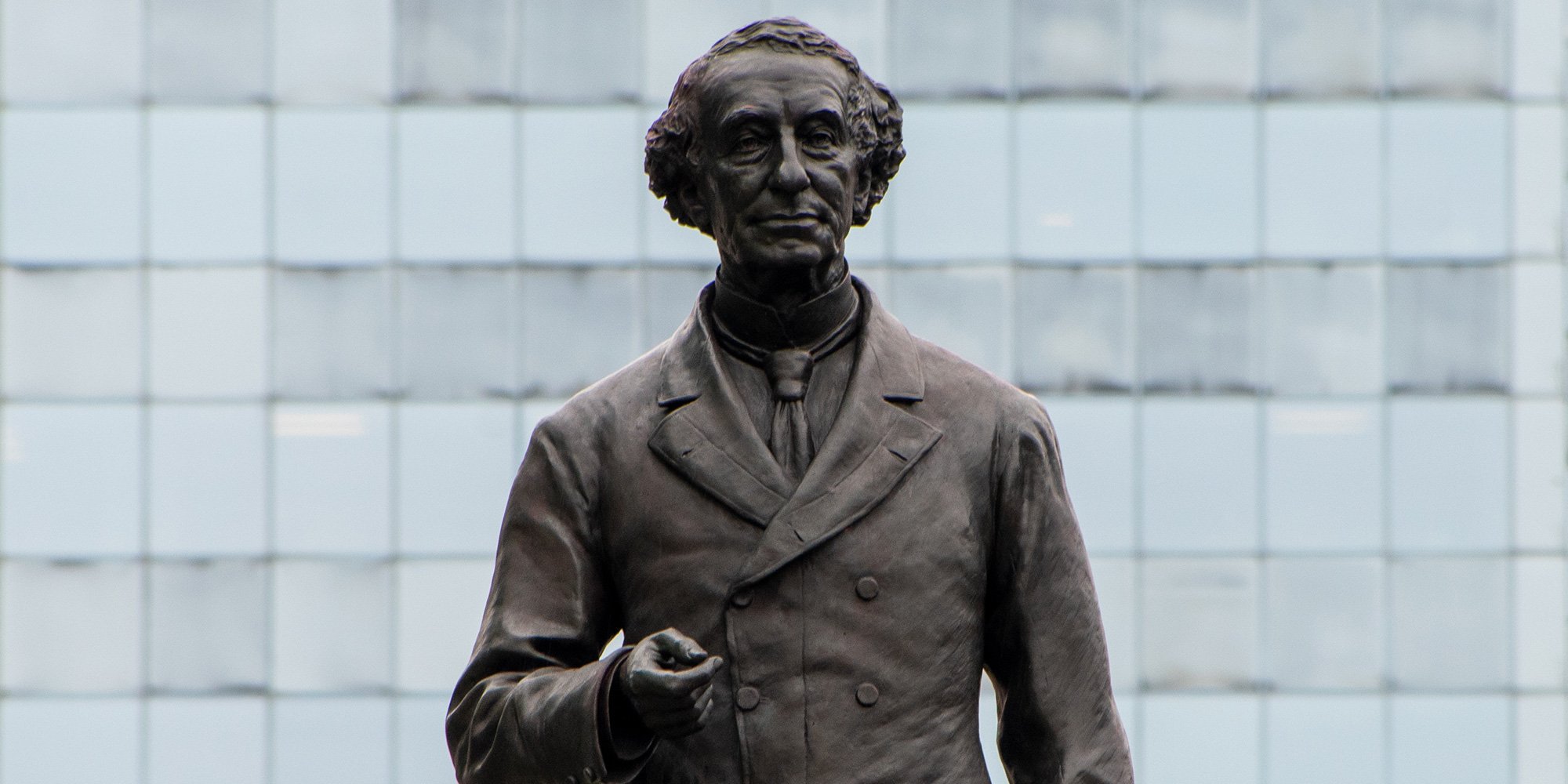Sir John A MacDonald statue in Hamilton, Ontario