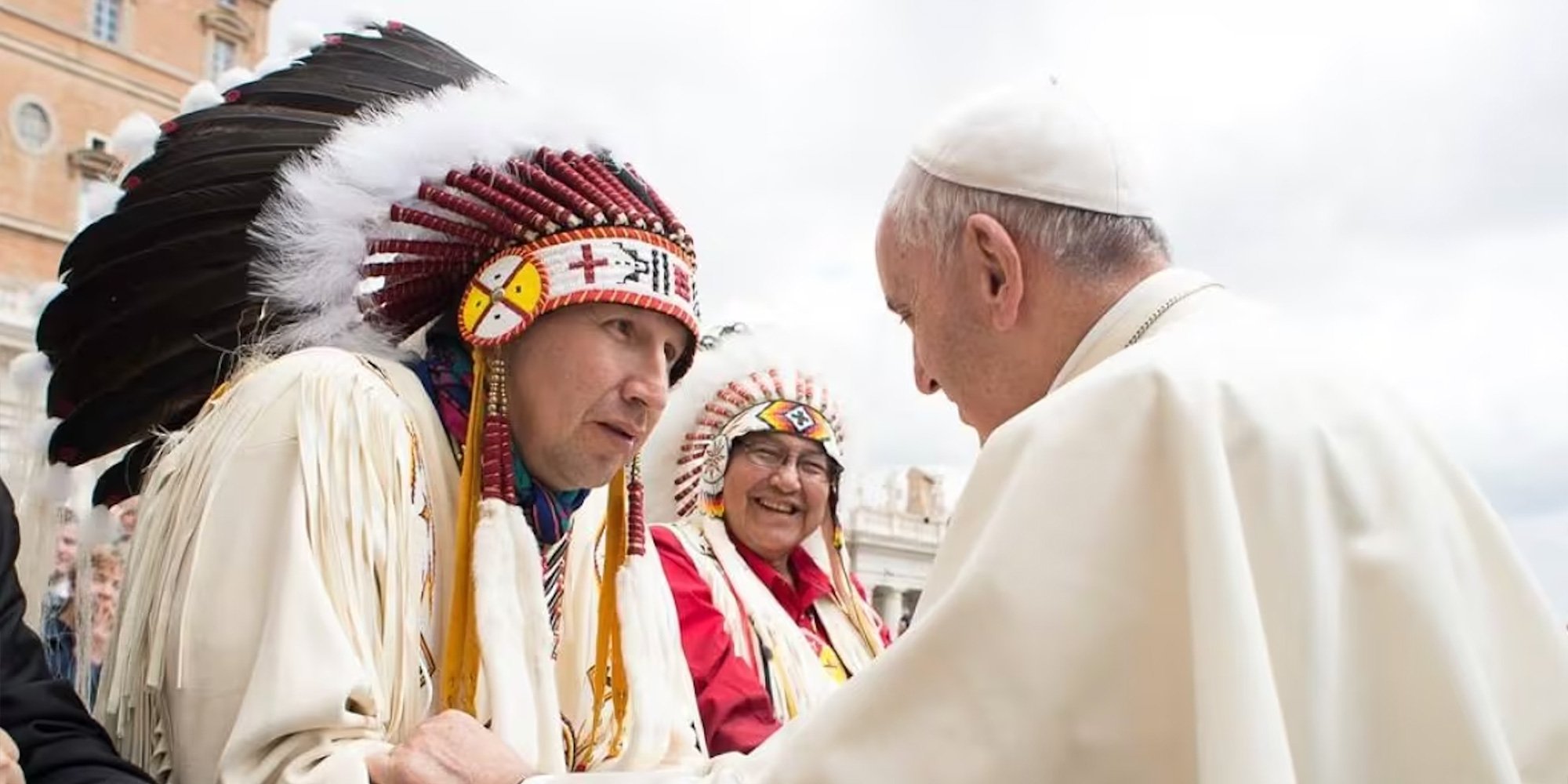 Chief Tony Alexis and Pope Francis in Vatican City 2016