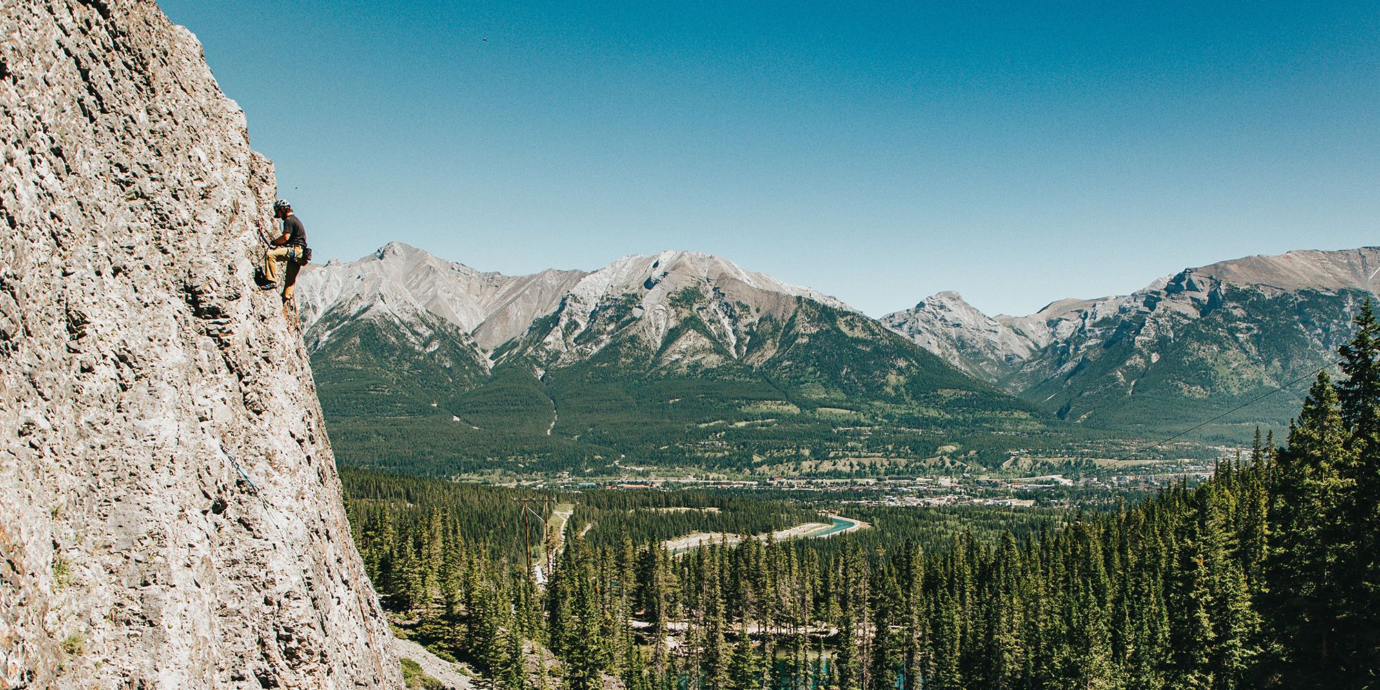 mountain climbing in Banff