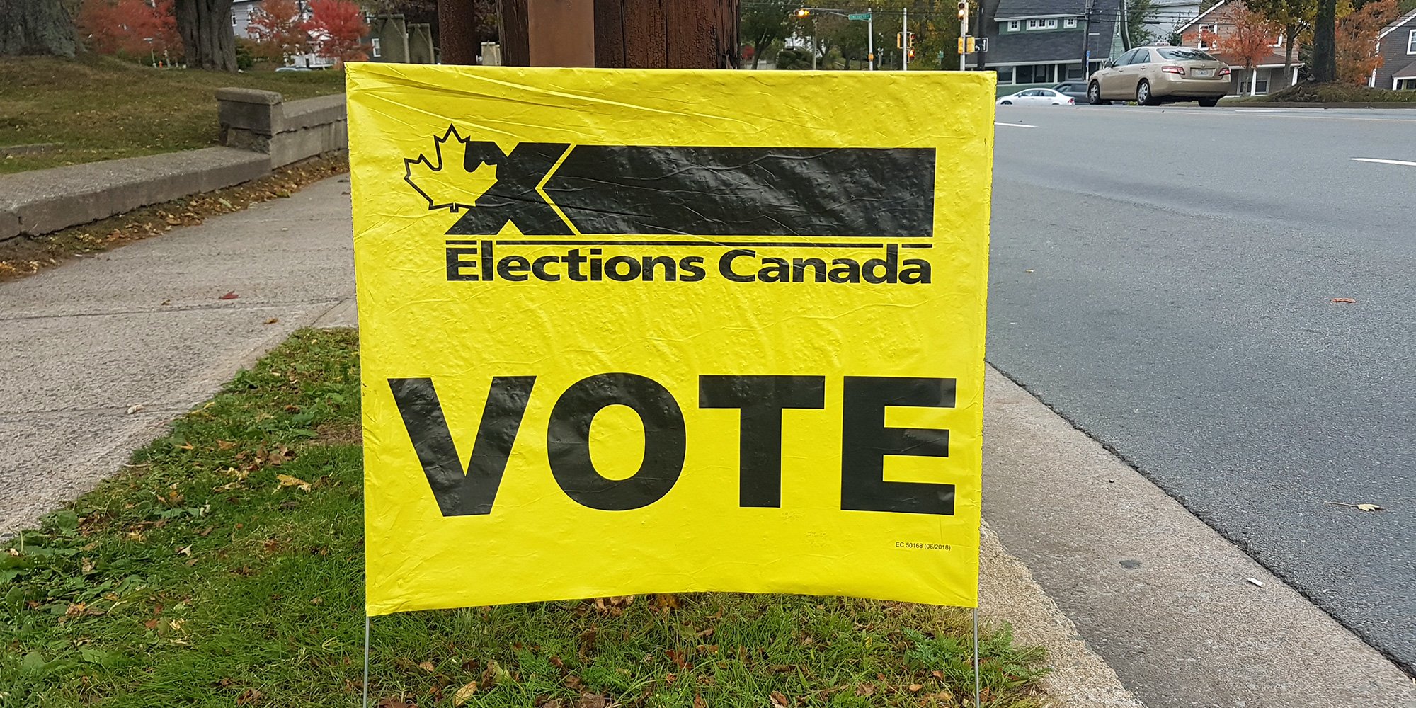 Canadian voting sign
