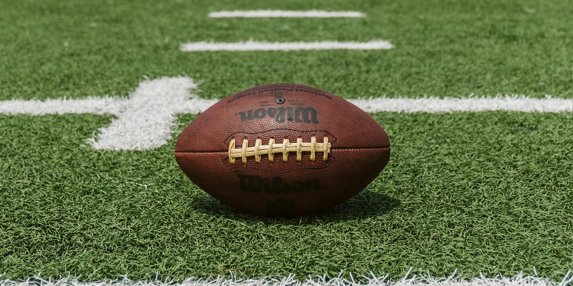 football sitting on the field