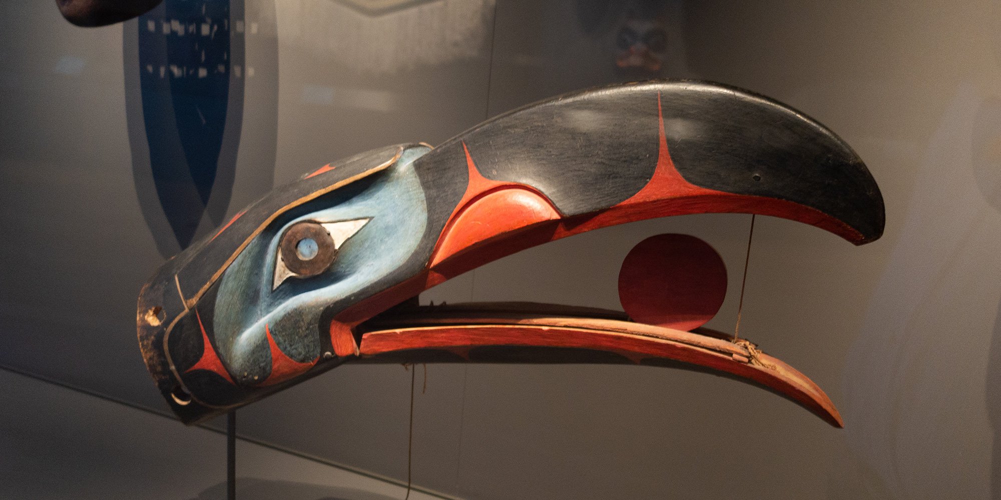1860 Nuxalt raven mask, Audain Museum, Whistler, British Columbia, Canada, 2018